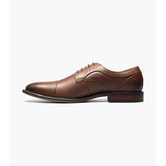 NEW STACY ADAMS men\'s maddox cap toe oxfords in chocolate main image 4